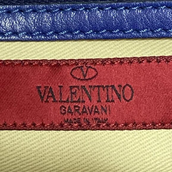 VALENTINOGARAVANI Rockstud Small Bag - Blue Leather Handbag 464-082925 - Picture 8 of 9